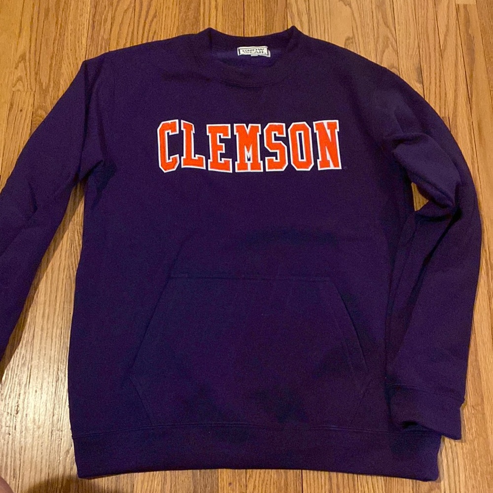 purple clemson crewneck sweatshirt